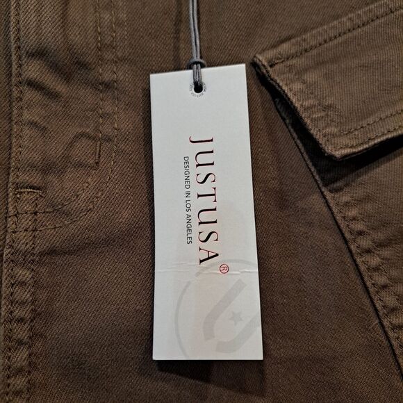 Just USA Henderson Dark Olive Cargo Skirt Cotton Spandex Los Angeles Sz LP, NWT - Picture 5 of 8